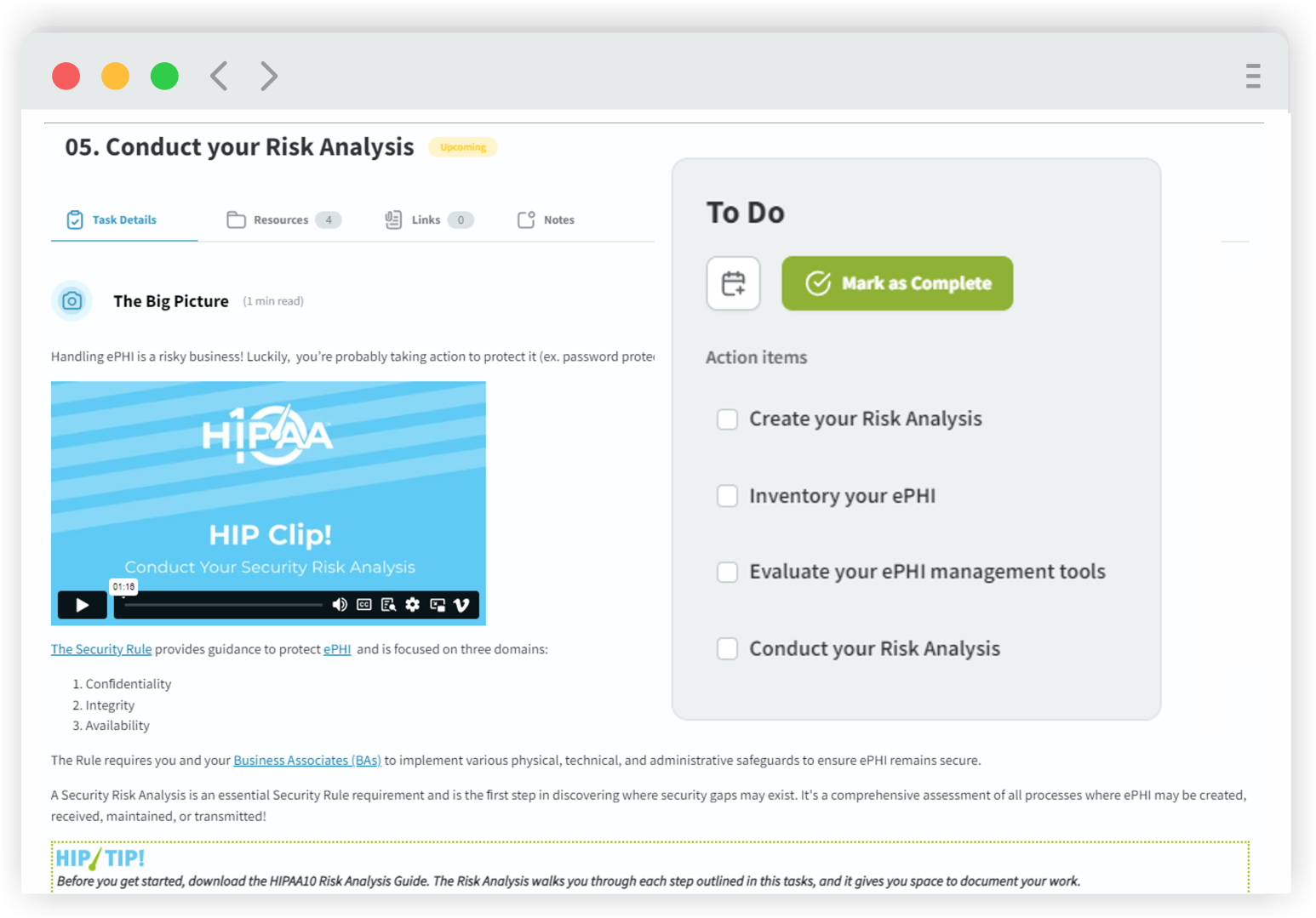 HIPAA10 Risk Analysis Carousel 1 ComplianceDashboard